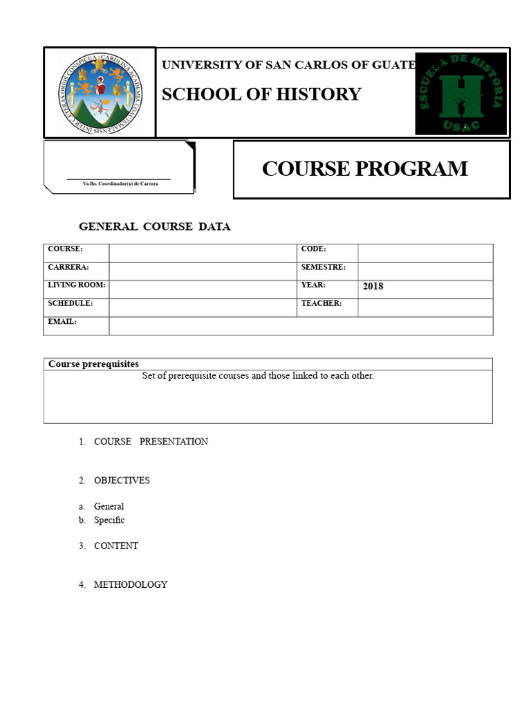 USC Guatemala History Course Program | PDF
