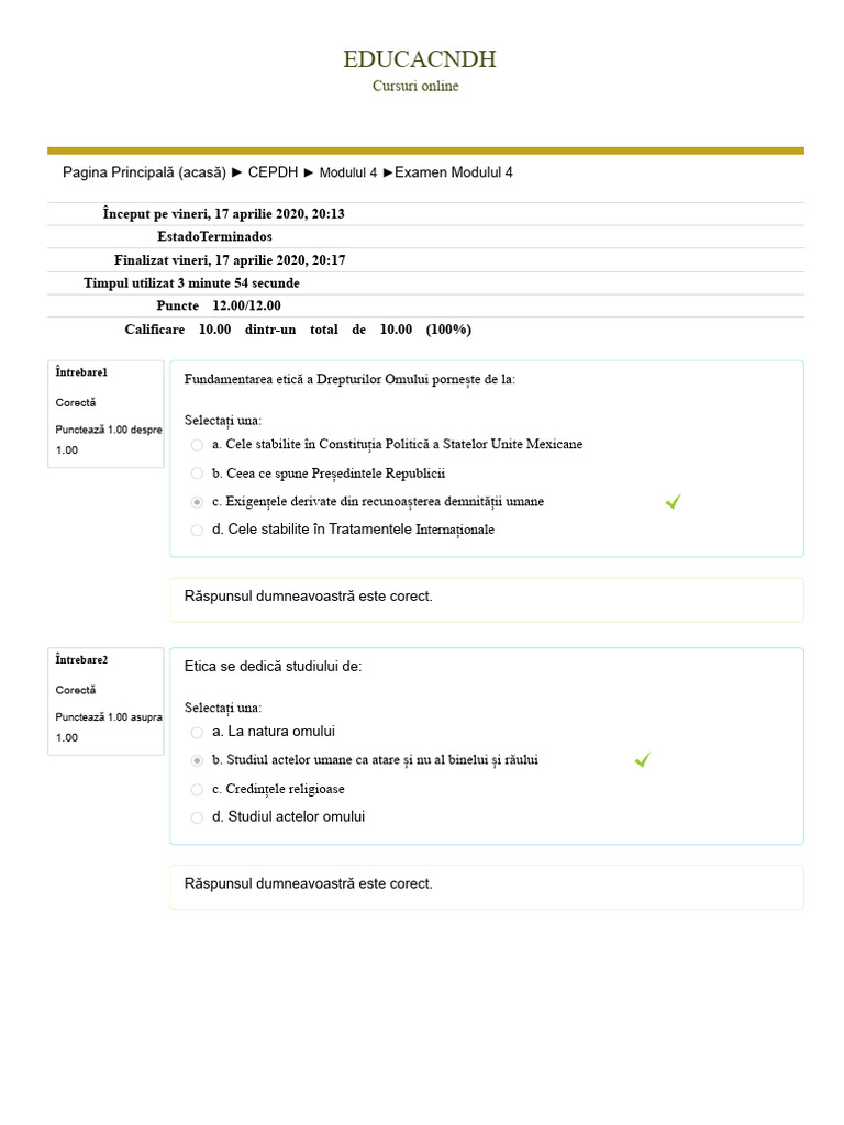 Examen Modulul 4 | PDF