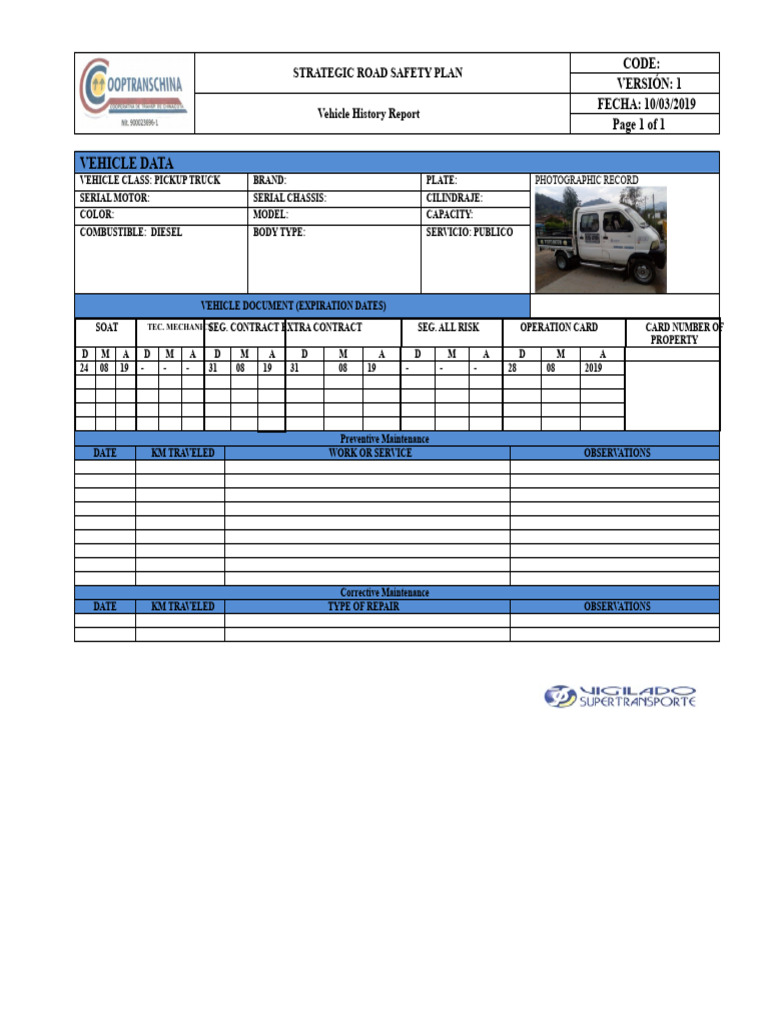 Vehicle Record | PDF | Vehicles | Car