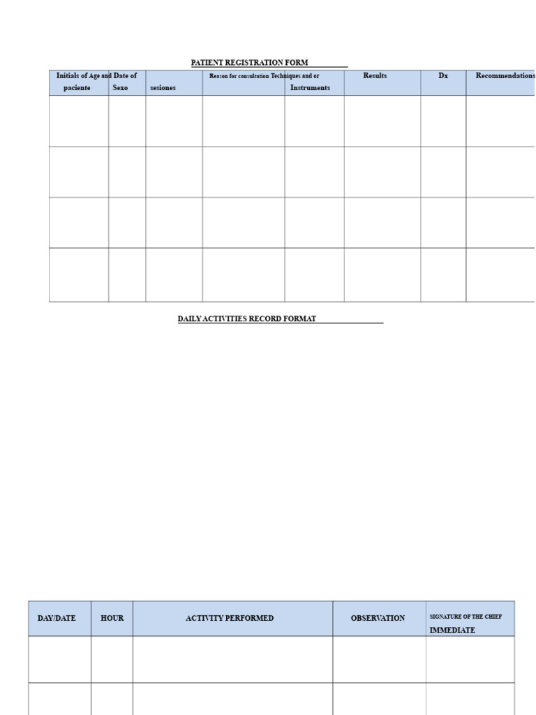 Patient Registration Form | PDF