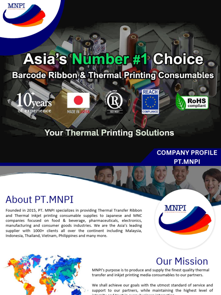 PT. MNPI: Leading Thermal Printing Solutions | PDF | Printer (Computing ...