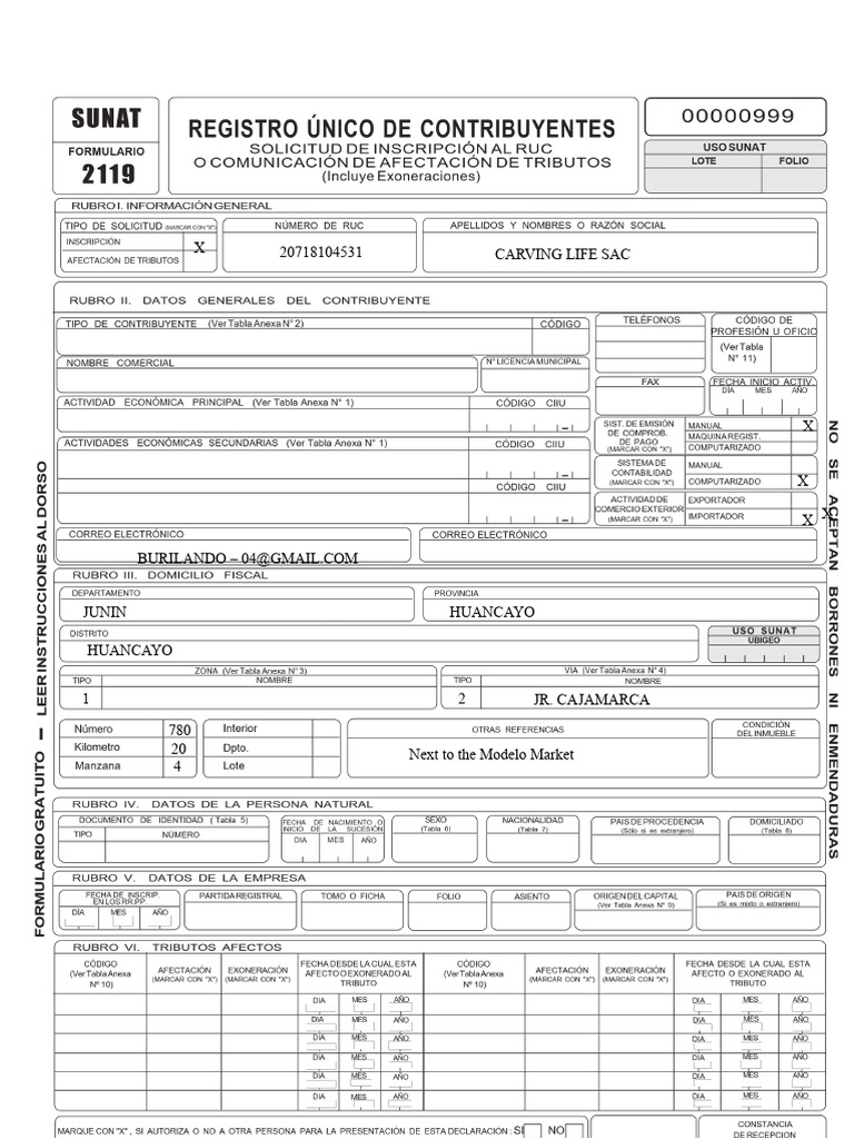 FORM 2119 | PDF | Identity Document