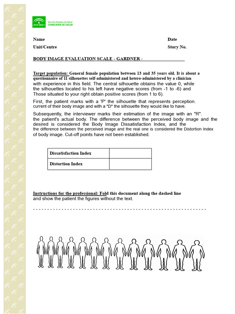 Body Image Evaluation Scale Overview | PDF