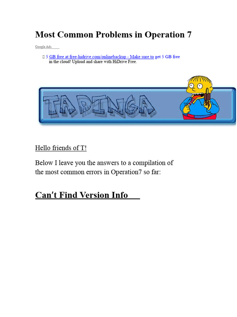 Common Operation 7 Errors and Fixes | PDF | Internet | Internet Explorer