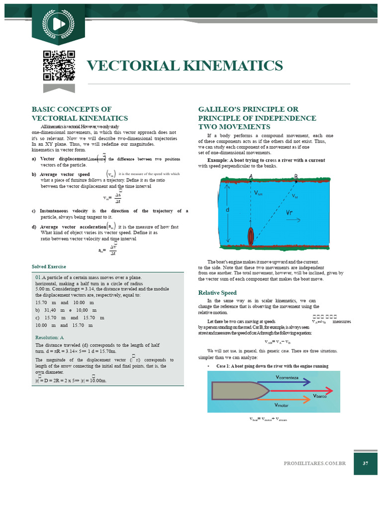 Vectorial Kinematics | PDF | Acceleration | Kinematics