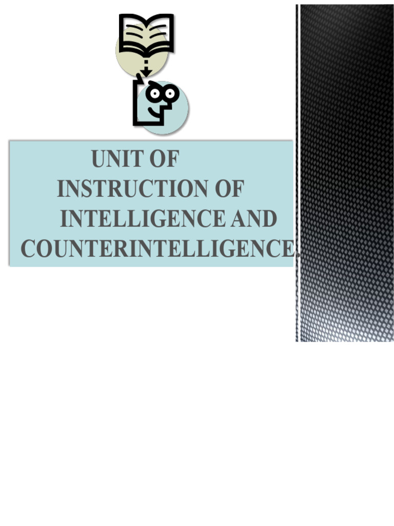 Intelligence and Counterintelligence Overview | PDF ...