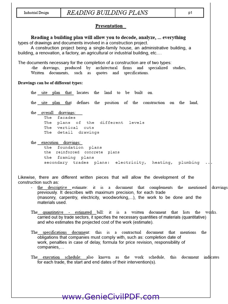 Reading Building Plans | PDF | Wall | Concrete