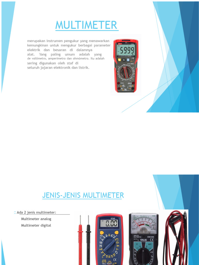 Panduan Lengkap Multimeter: Jenis dan Penggunaan | PDF