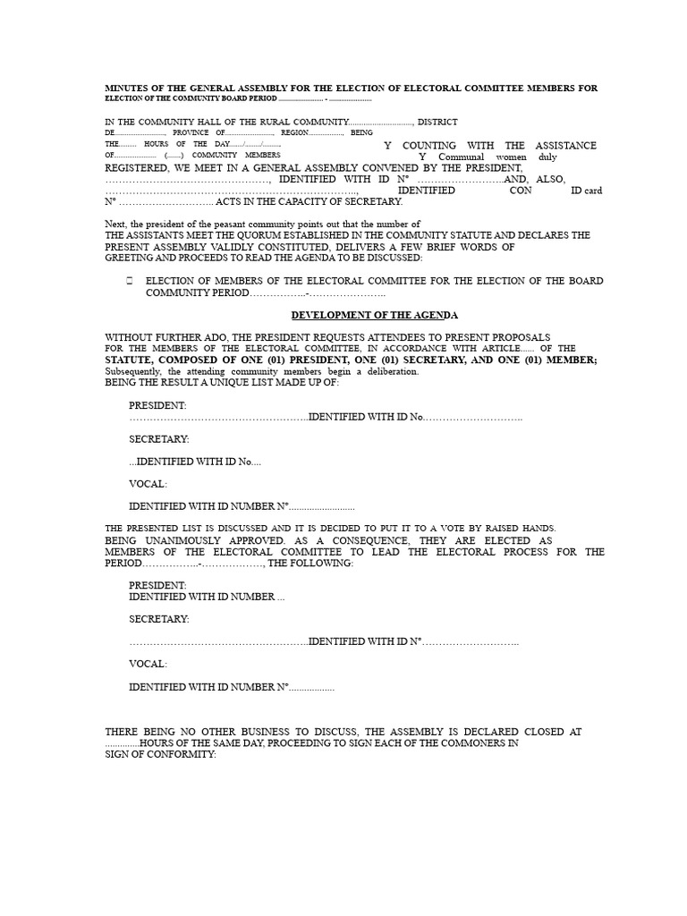 Community Board Electoral Committee Minutes | PDF | Governance ...