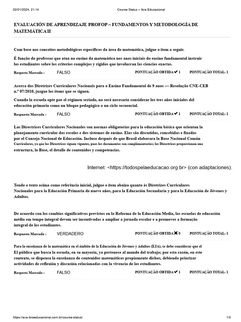 Evaluación de Aprendizaje en Matemáticas II | PDF | Plan de estudios ...