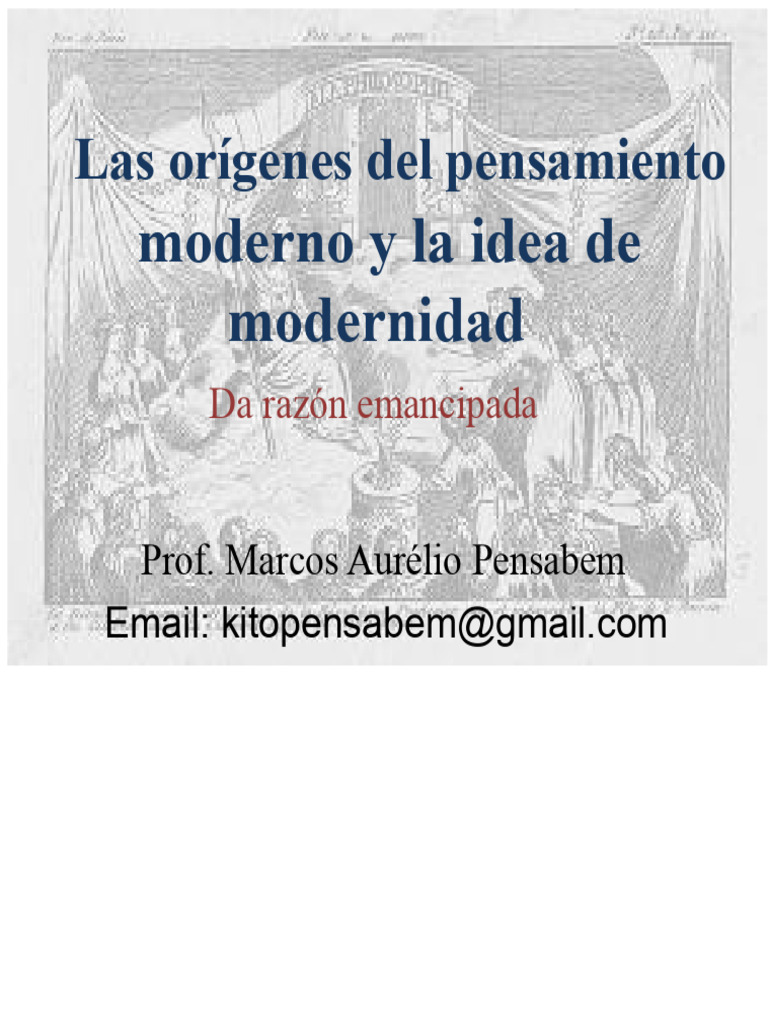 Las Origines Del Pensamiento Moderno y La Idea de Modernidad PDF | PDF ...