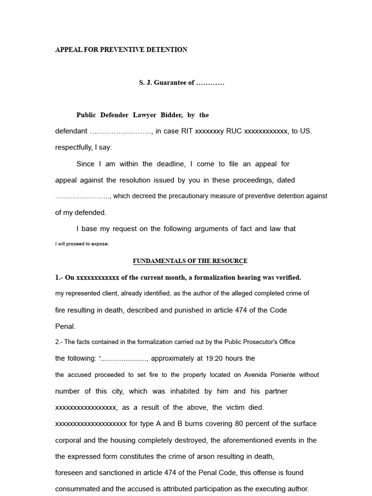 Appeal of Preventive Detention | PDF | Crimes | Crime & Violence