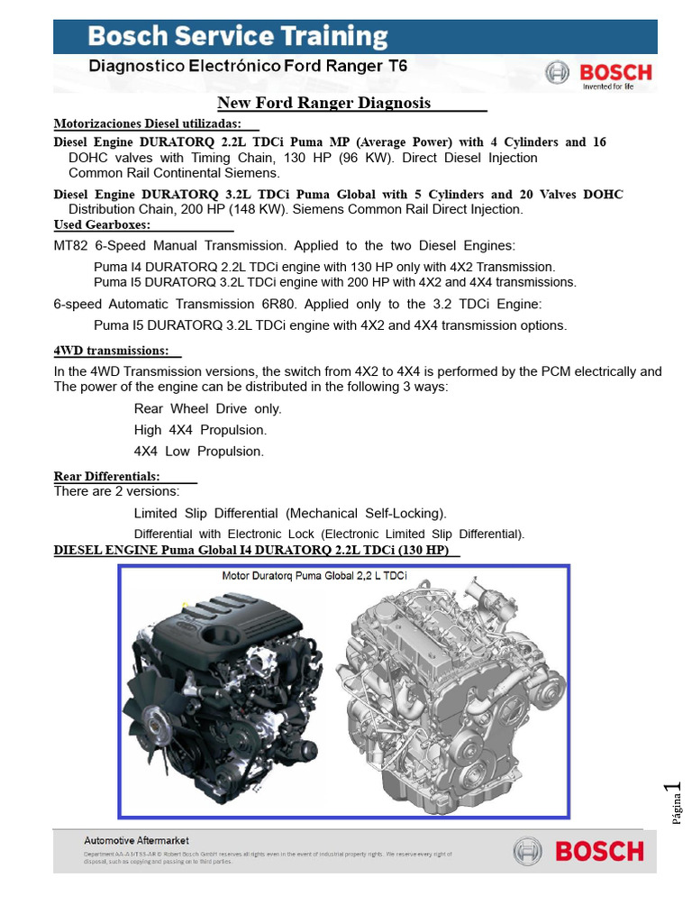 Ford Ranger Diesel Engine Diagnostics Guide | PDF | Diesel Engine ...