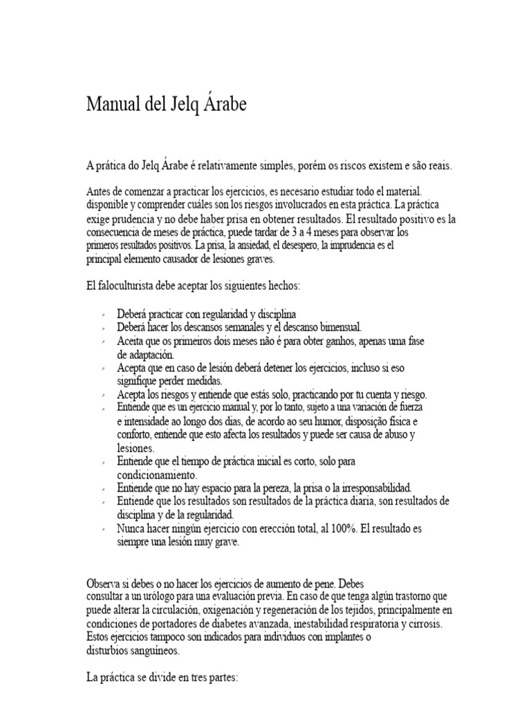Guía Completa del Jelq Árabe | PDF | Hirviendo | Pene