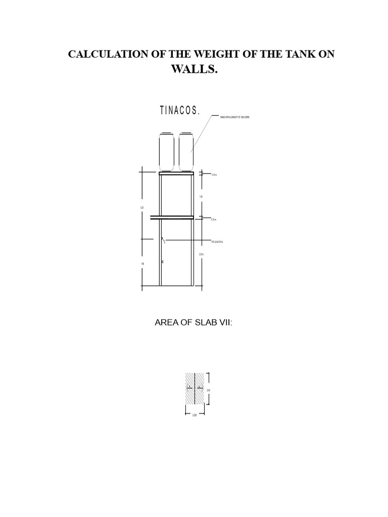 Weight Calculation for Water Tank Support | PDF