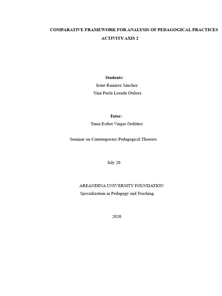 Comparative Analysis of Pedagogical Practices | PDF | Pedagogy | Learning
