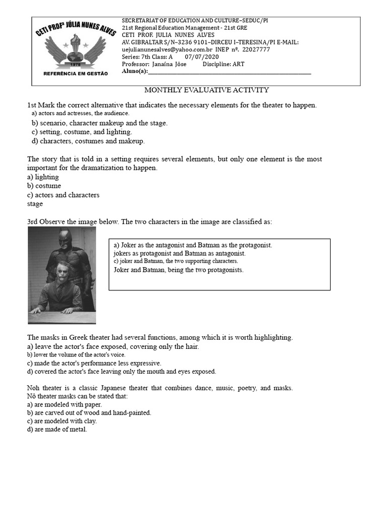 exercises July 7th grade | PDF
