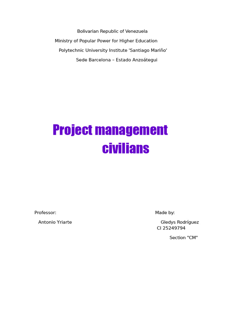 Project Management in Civil Engineering | PDF | Planning | Concrete