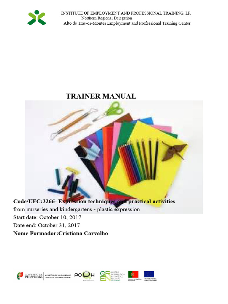 Trainer Manual: Plastic Expression Techniques | PDF | Drawing | Paintings