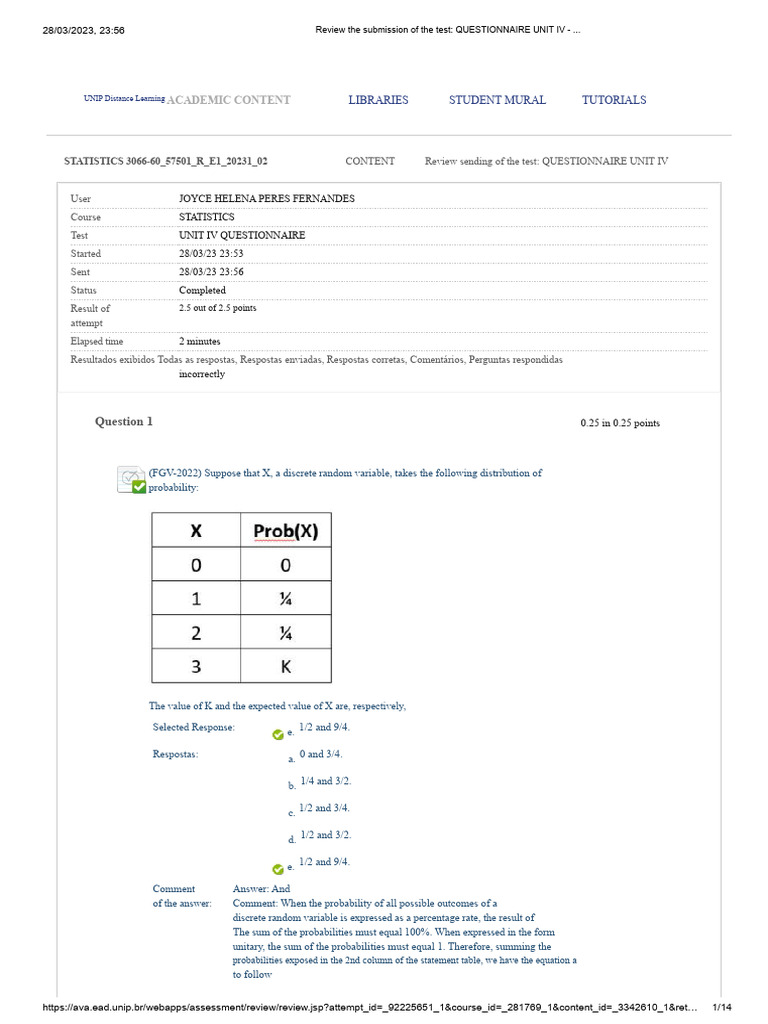 Review Send The Test QUESTIONNAIRE UNIT IV .. | PDF | Sampling ...