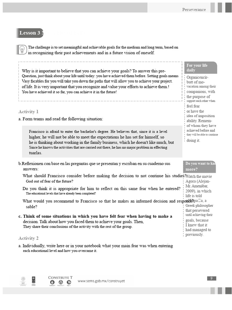 Session 3 My Achieved Goals | PDF | Goal | Cognitive Science