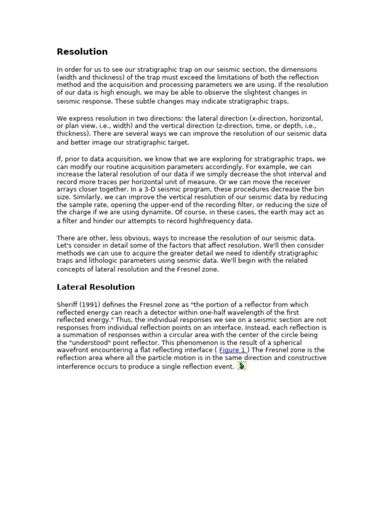 Stratigraphic Seismology | PDF | Wavelet | Reflection Seismology