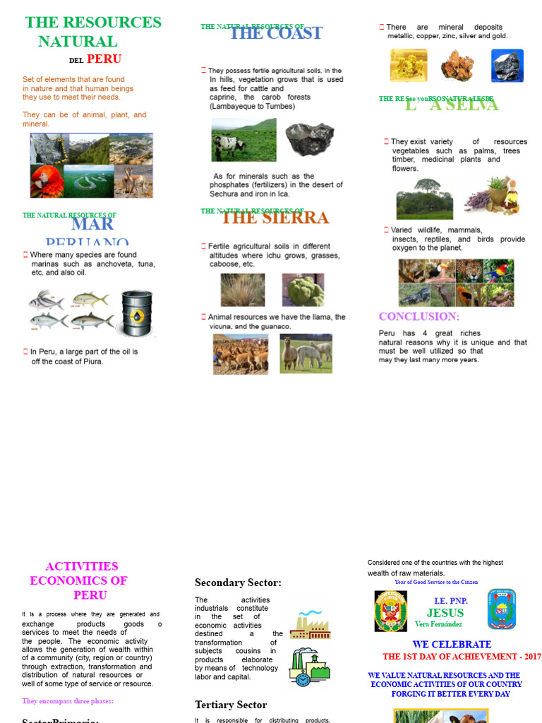 TRIPTYCH Natural Resources of Peru | PDF | Peru | Natural Environment