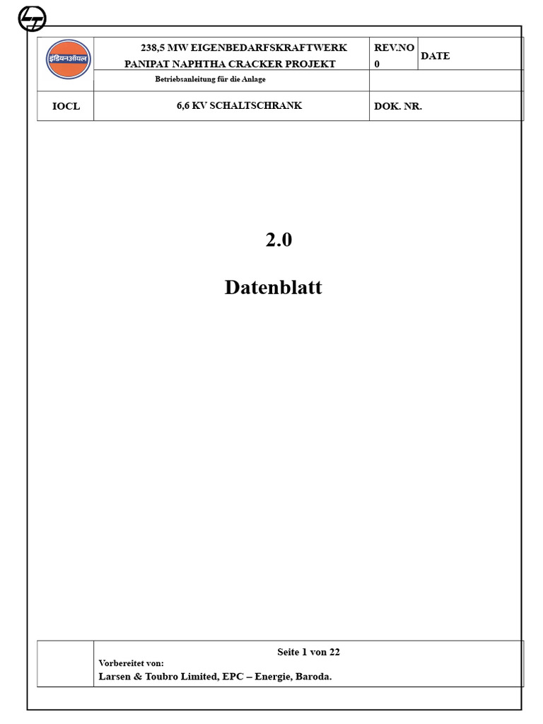 DS - 6,6kV HT SWGR | PDF