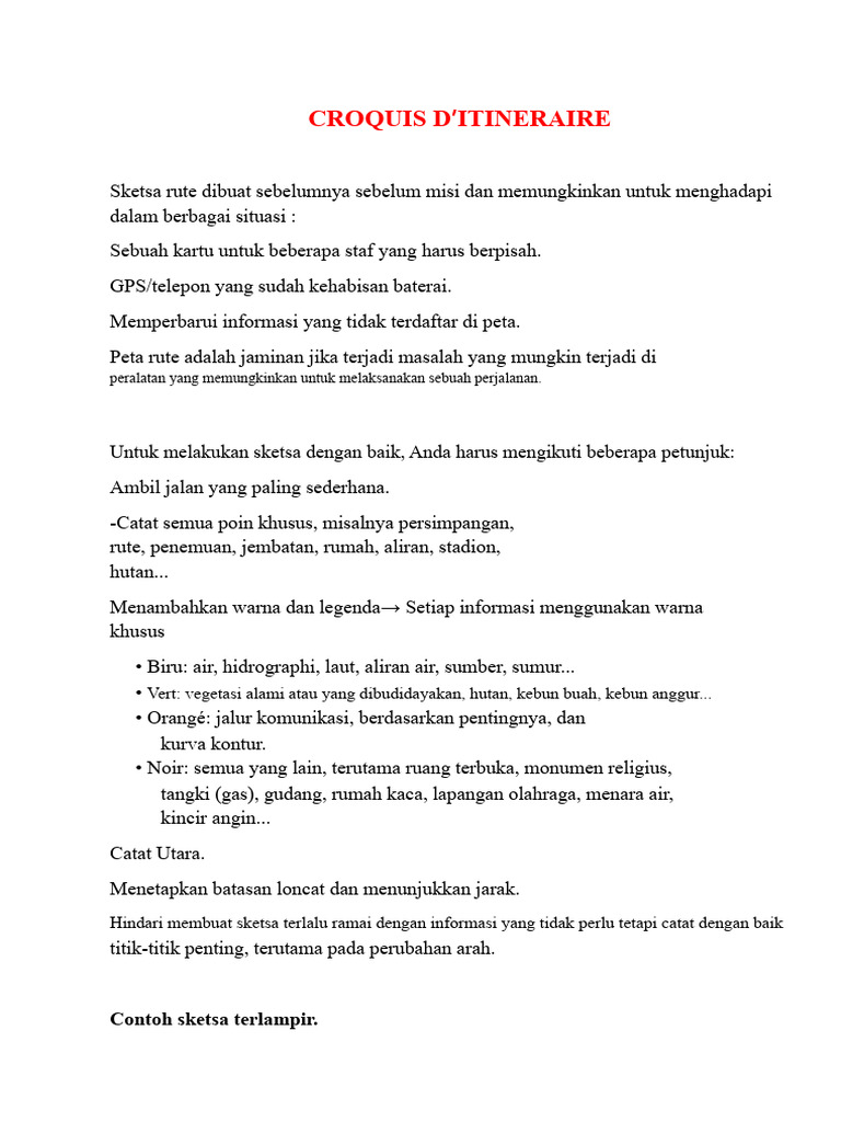 Panduan Membuat Sketsa Rute Efektif | PDF