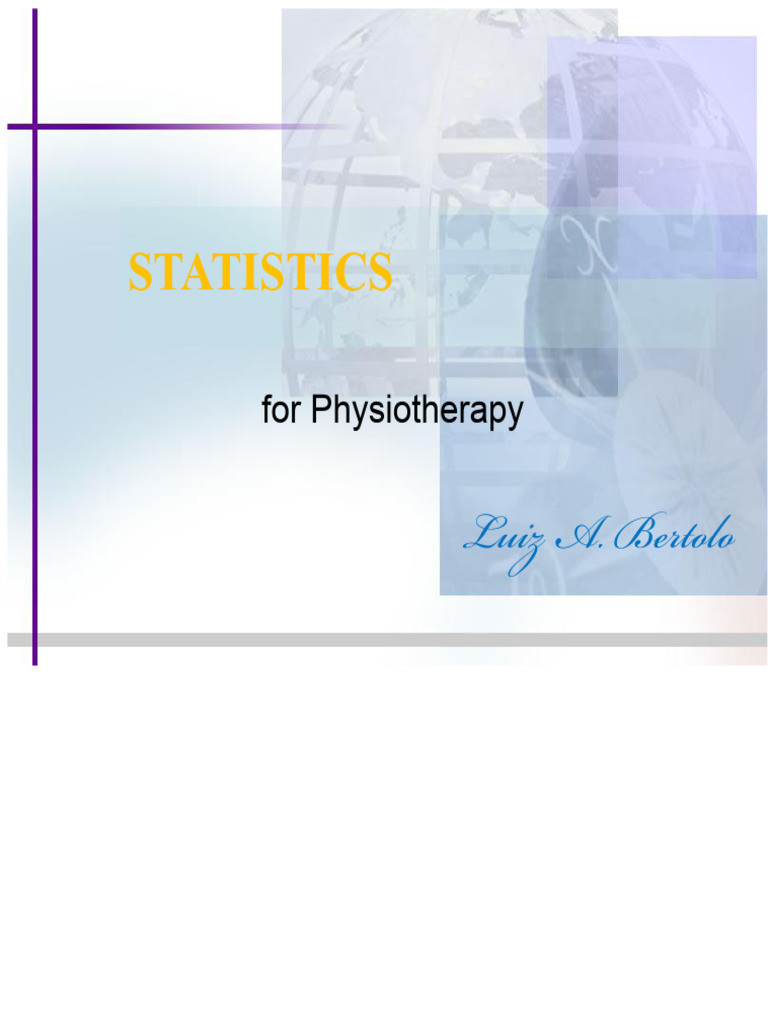 Statistics in Physiotherapy Explained | PDF | Sampling (Statistics ...