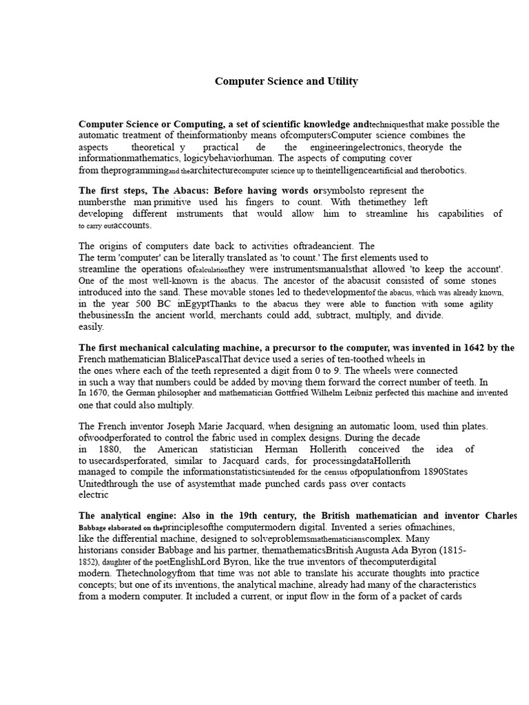 History of Computer Science Development | PDF | Computer Data Storage ...