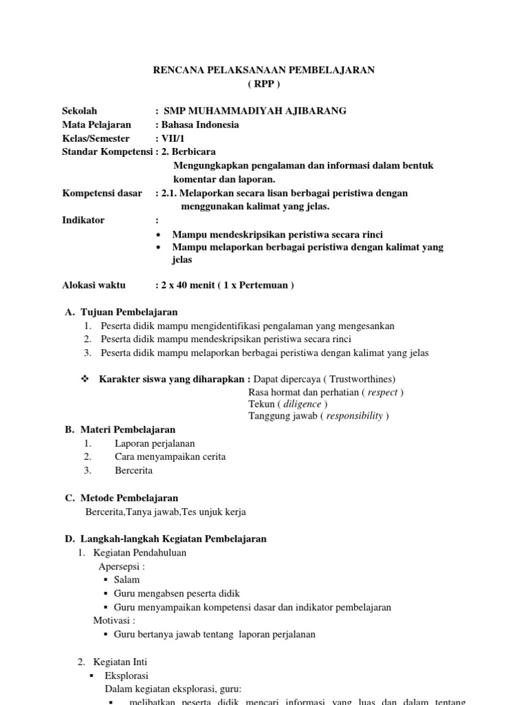 Contoh RPP Pembelajaran Berdiferensiasi | PDF | Karier & Perkembangan