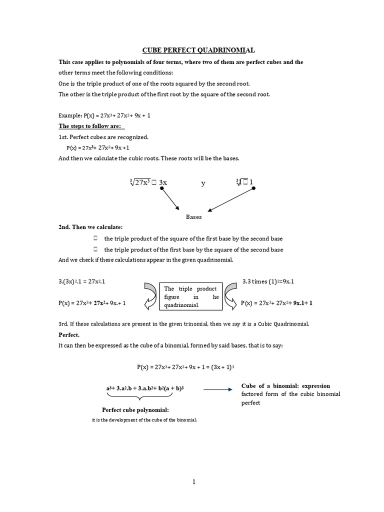 Understanding Cubic Quadrinomials | PDF | Mathematical Objects ...