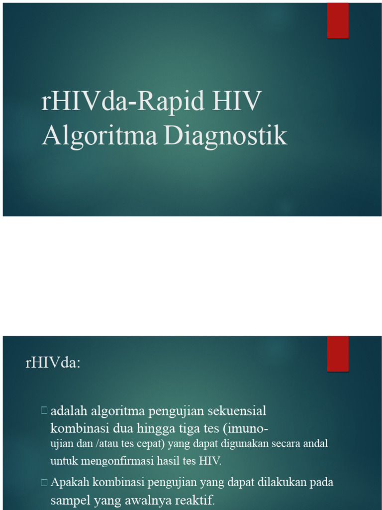 Algoritma rHIVda untuk Diagnostik HIV | PDF