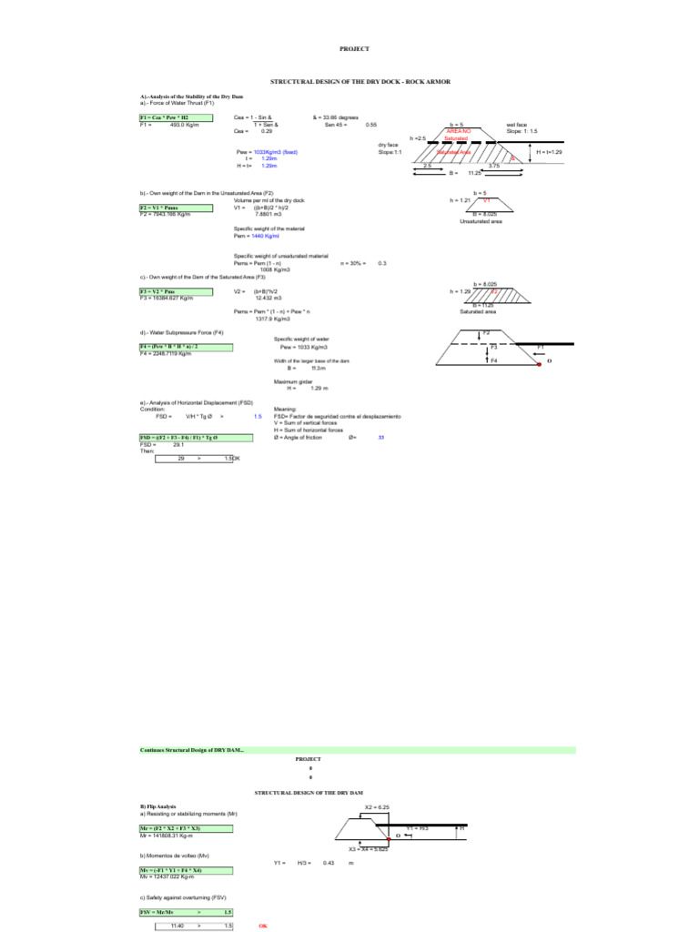 Structural Design Analysis of Dry Dock | PDF | Applied And ...