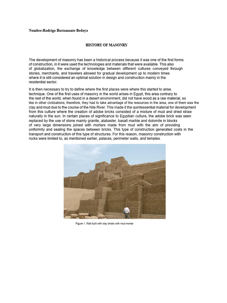History and Evolution of Masonry | PDF | Masonry | Brick