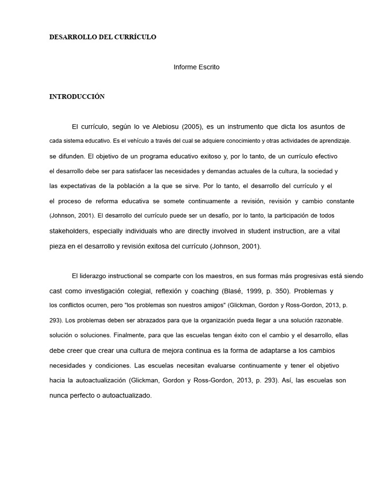 Desarrollo Curricular | PDF | Plan de estudios | Aprendizaje