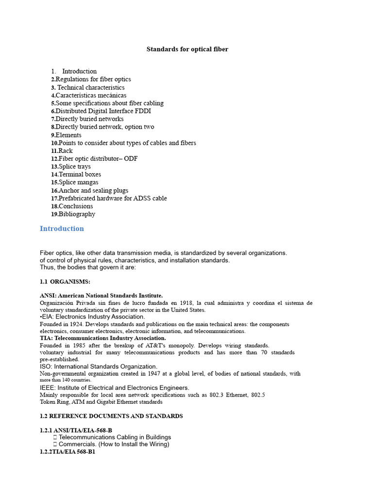 ANSI TIA/EIA 568 B.3 Standard | PDF | Optical Fiber | Wavelength ...