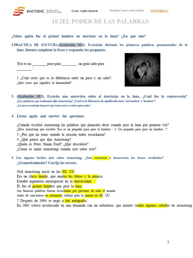 10.2 El Poder de Las Palabras | PDF