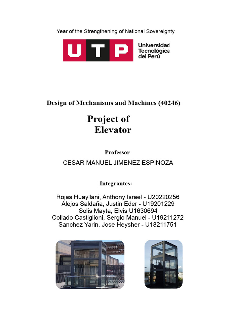 Electric Elevator Design Project Overview | PDF | Elevator