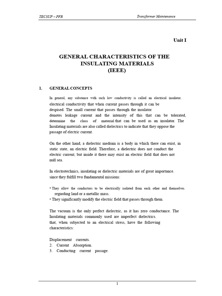 Transformer Insulating Materials Guide | PDF | Capacitor | Dielectric