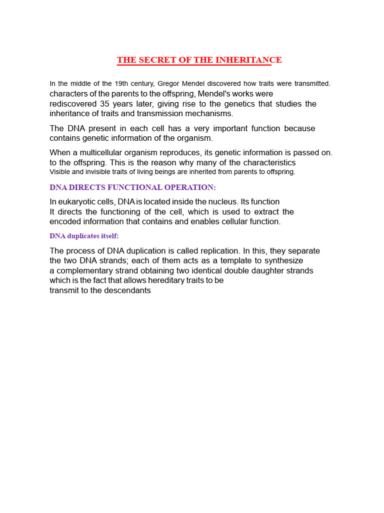 Understanding Genetic Inheritance | PDF | Genetics | Ploidy