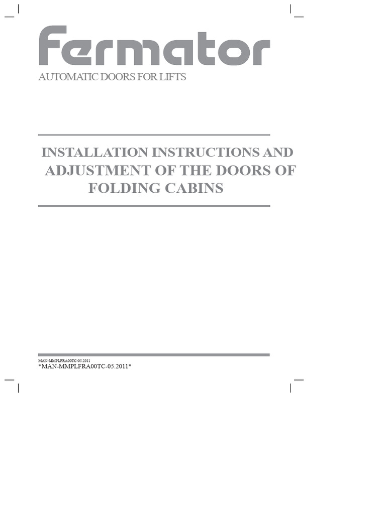 Lift Automatic Door Installation Guide | PDF | Switch | Belt (Mechanical)