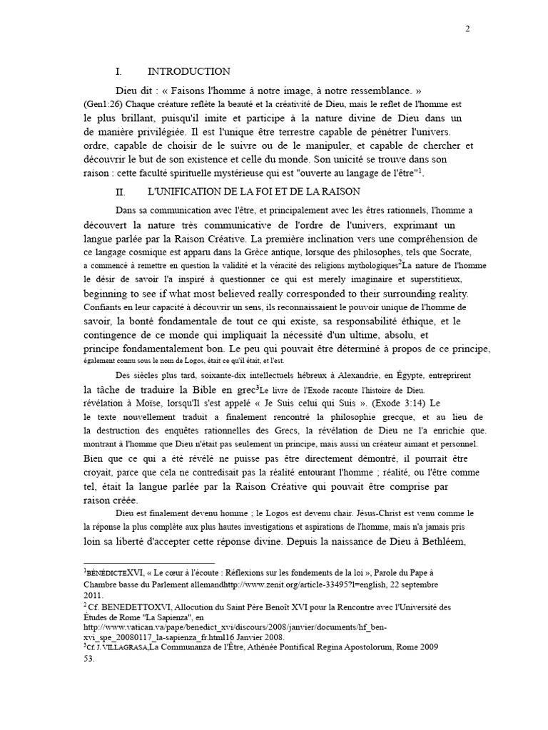 Foi et raison : une quête unifiée | PDF | Raison | Dieu