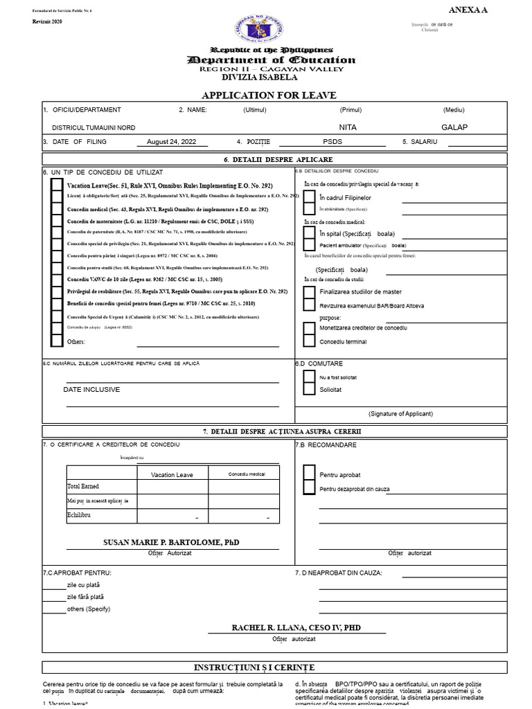 CS-FORM-LEAVE Deped | PDF
