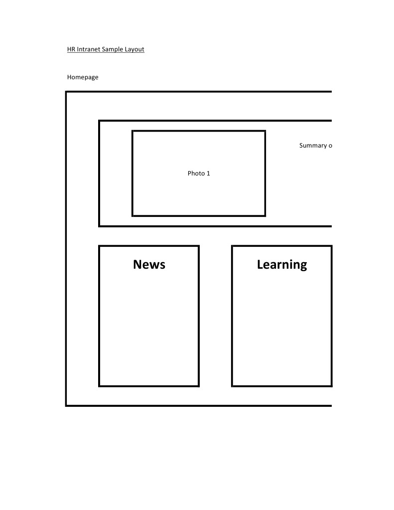 HR Intranet Layout Example | PDF