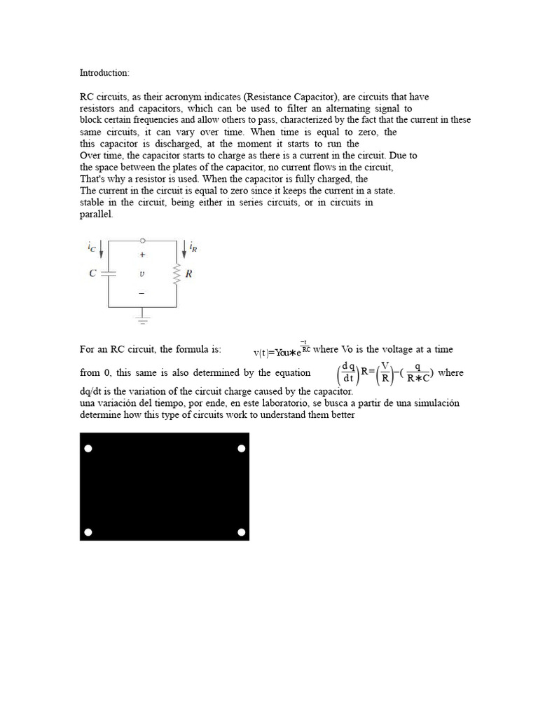 Understanding RC Circuits and Their Function | PDF