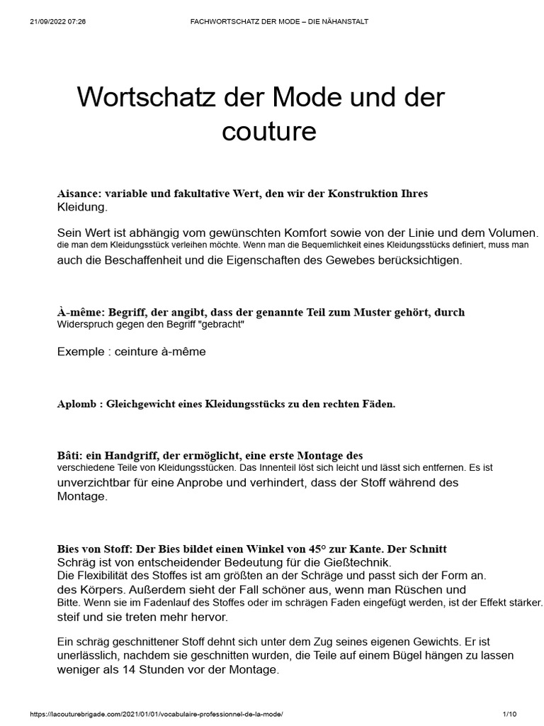 Aus Der Mode 8 Buchstaben