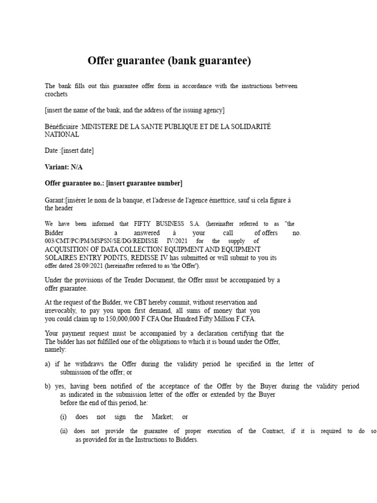 Bank Guarantee | PDF