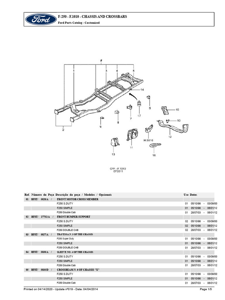 F250 - F - Chassis, Radiator, Fuel and Exhaust Systems | PDF | Ford F ...